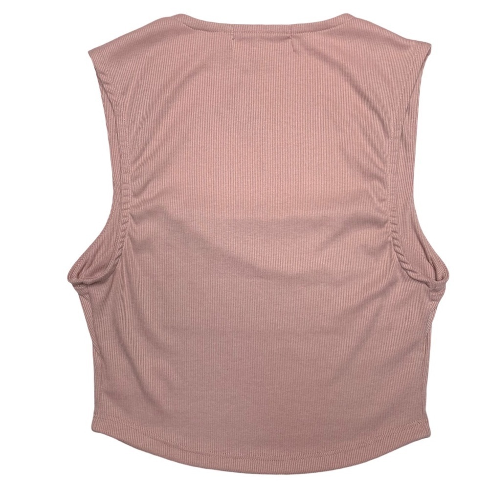 New Free People Beach Daphne Crop Top Ribbed Rose Pink Size S - Picture 3 of 17